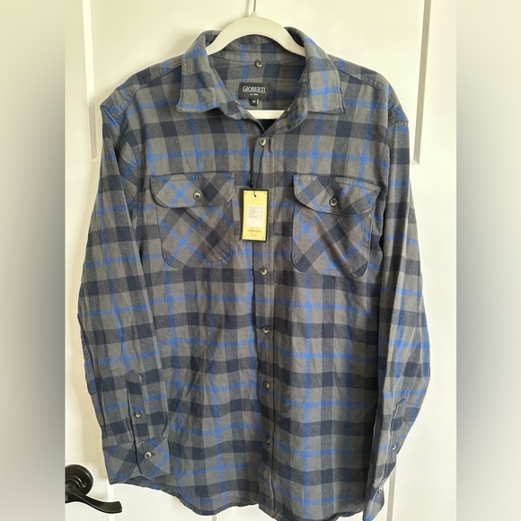 BRAND NEW GIOBERTI MENS BUTTON DOWN FLANNEL - Picture 1 of 4